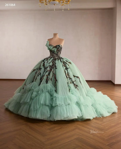 261064 1meter-Quinceanera Dresses 2026-Viniodress-Sage Green-Custom Size – Add Measurements in Cart-