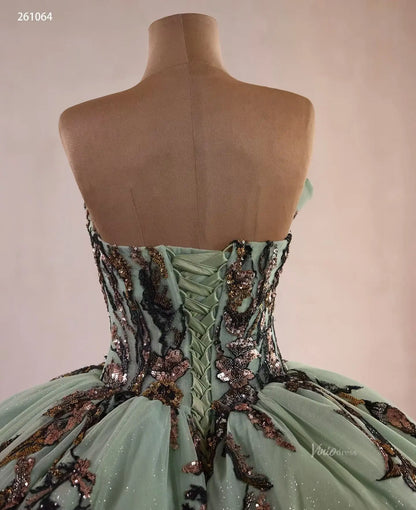 261064 1meter-Quinceanera Dresses 2026-Viniodress-Sage Green-Custom Size – Add Measurements in Cart-