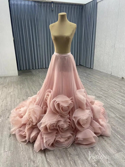 Sage Green Rosette Gala Dress Strapless Unique Formal Gown 251011-wedding dresses 2025 -Viniodress-Sage-Custom Size-