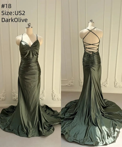 Sample Dress – Special Offer for Prom, Weddings & Formal Events (Limited Stock)-Prom Dresses 2026-Viniodress-#18-US2-DarkOlive-Limit one buy/No Refund-