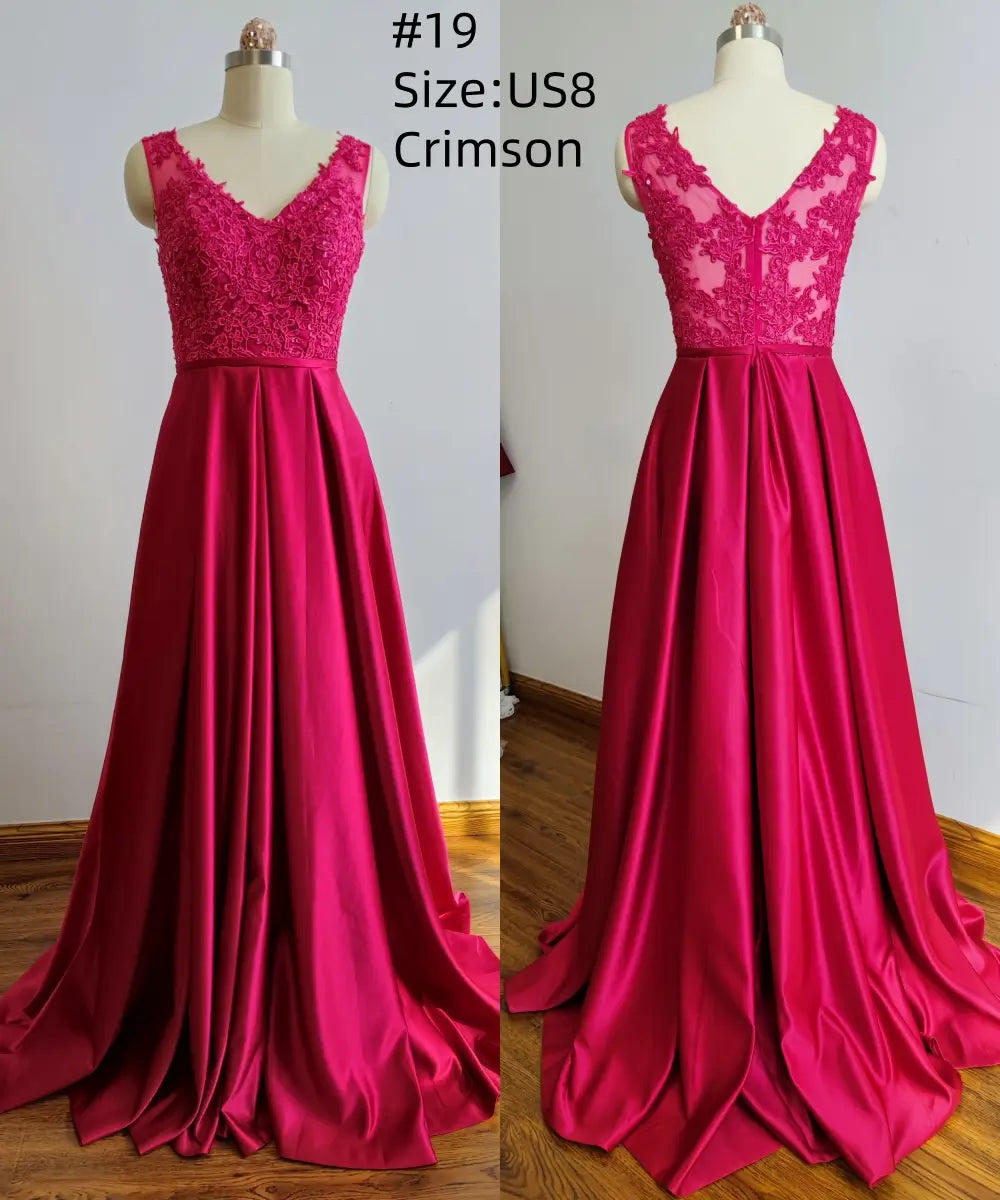 Sample Dress – Special Offer for Prom, Weddings & Formal Events (Limited Stock)-Prom Dresses 2026-Viniodress-#19-US8-Crimson-Limit one buy/No Refund-