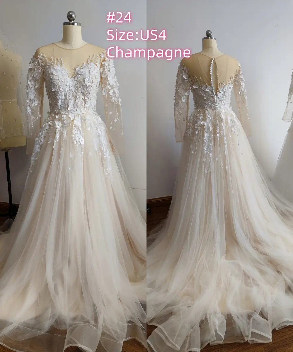 Sample Dress – Special Offer for Prom, Weddings & Formal Events (Limited Stock)-Prom Dresses 2026-Viniodress-#24-US4-Champagne-Limit one buy/No Refund-