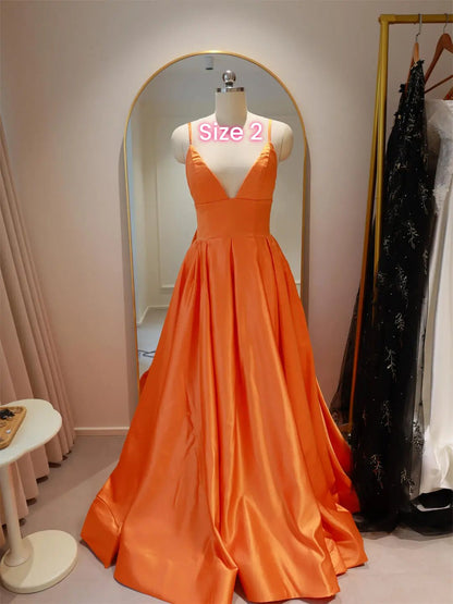 Sample Dress – Special Offer for Prom, Weddings & Formal Events (Limited Stock)-Prom Dresses 2025 -Viniodress-Orange-Limit one buy-