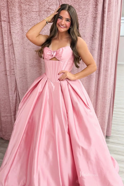 AS049-prom dresses 2026-Viniodress-Pink-Custom Size-