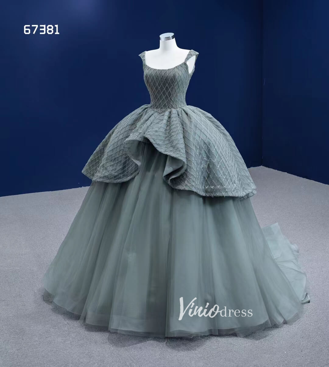 Scoop Neck Ball Gown Wedding Dress Vintage Quinceanera Dresses 67381-Quinceanera Dresses 2025 -Viniodress-As Picture-Custom Size-