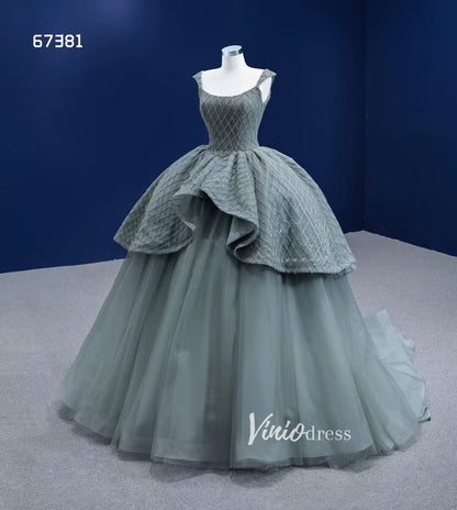 Scoop Neck Ball Gown Wedding Dress Vintage Quinceanera Dresses 67381-Quinceanera Dresses 2025 -Viniodress-As Picture-Custom Size-