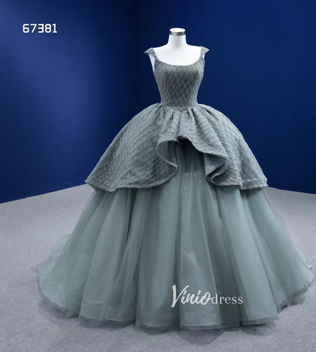 Scoop Neck Ball Gown Wedding Dress Vintage Quinceanera Dresses 67381-Quinceanera Dresses 2025 -Viniodress-As Picture-Custom Size-