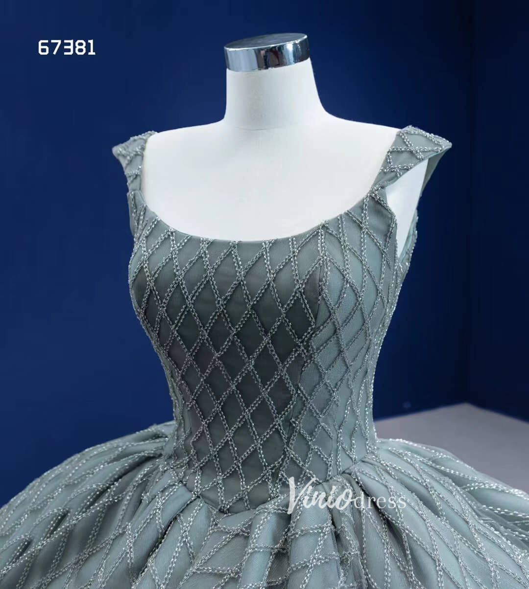 Scoop Neck Ball Gown Wedding Dress Vintage Quinceanera Dresses 67381-Quinceanera Dresses 2025 -Viniodress-As Picture-Custom Size-