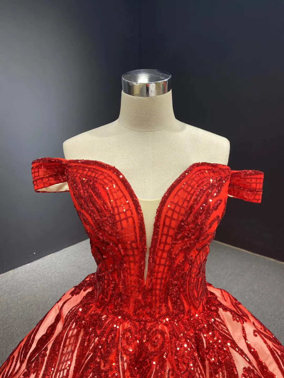 Sequin Lace Ball Gowns Emerald Green Quinceanera Dresses 66661 viniodress-Quinceanera Dresses 2025 -Viniodress-Emerald Green-Custom Size-