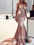 Prom Dress 2025 Sexy Rose Gold Mermaid Prom Dresses with Straps FD1528-unique prom dresses-Rose Gold-Custom Size-Viniodress