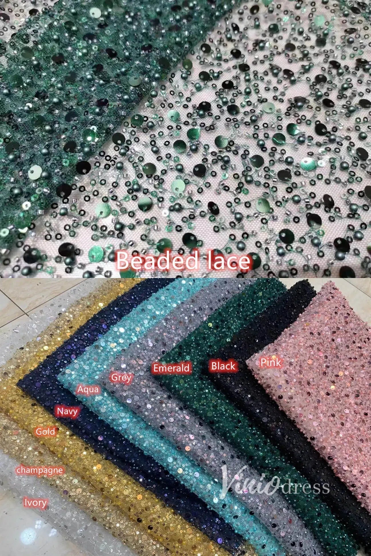 Sexy Sparkly Emerald Green Sequin Long Prom Dresses with Slit FD1737-prom dresses 2025 -Viniodress-Emerald Green-Custom Size-