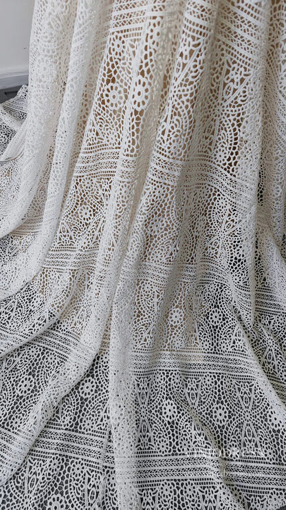 Sheath Lace Boho Wedding Dresses with Removable Sleeves VW1092-wedding dresses 2025 -Viniodress-Zipper-As Picture-Custom Size