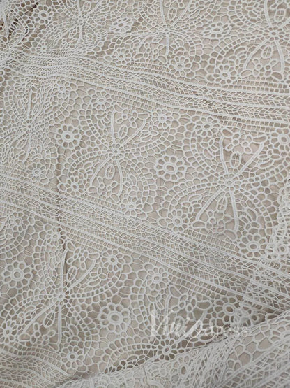 Sheath Lace Boho Wedding Dresses with Removable Sleeves VW1092-wedding dresses 2025 -Viniodress-Zipper-As Picture-Custom Size