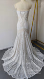 Sheath Lace Boho Wedding Dresses with Removable Sleeves VW1092-wedding dresses-Viniodress-Viniodress