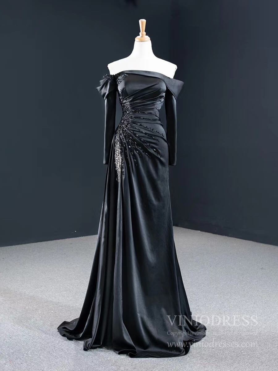 Sheath Red Formal Dress Pageant Gown with Removable Sleeves 67153 viniodress-prom dresses 2025 -Viniodress-Red-Custom Size-