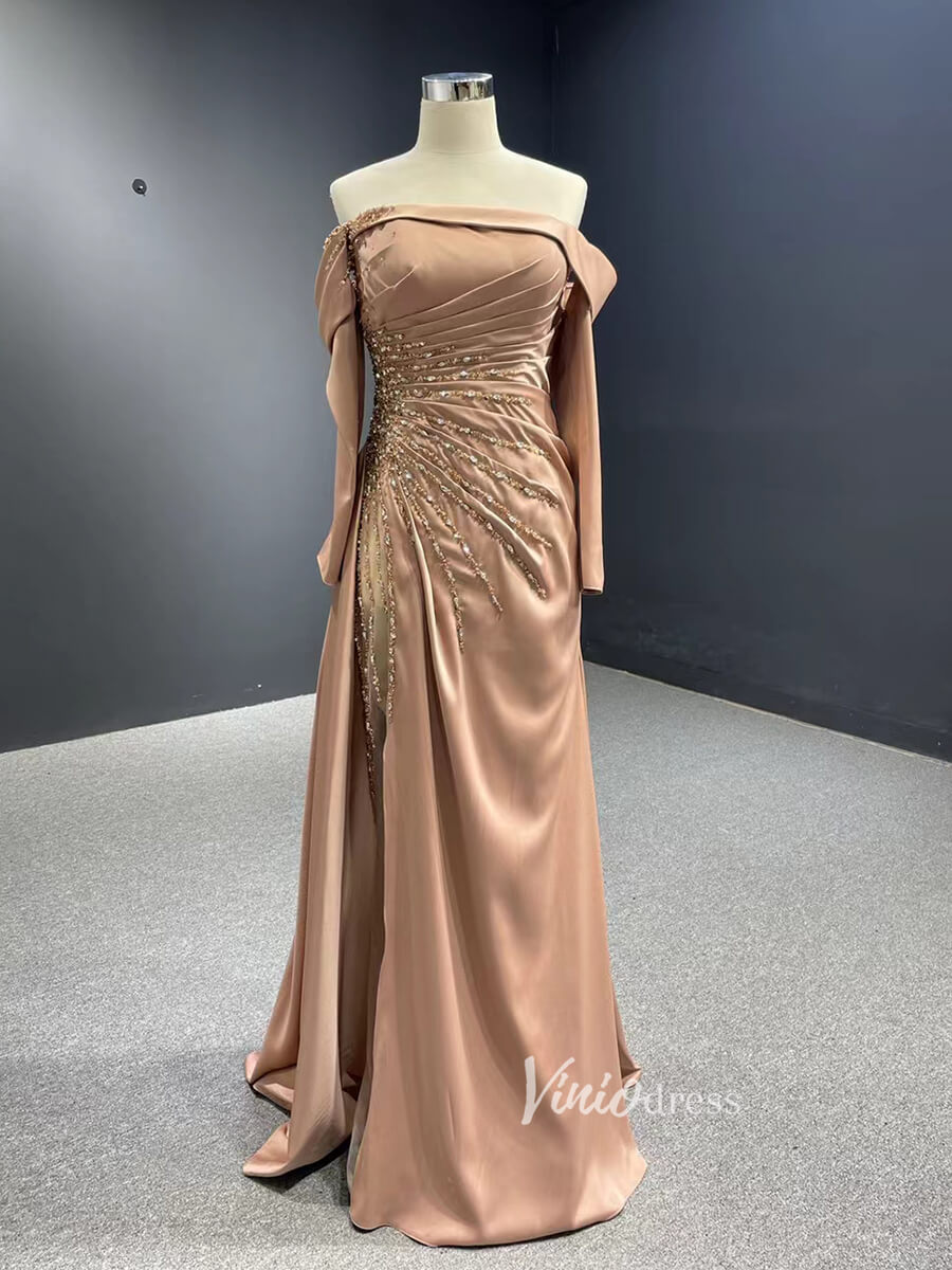 Sheath Red Formal Dress Pageant Gown with Removable Sleeves 67153 viniodress-prom dresses 2025 -Viniodress-Red-Custom Size-