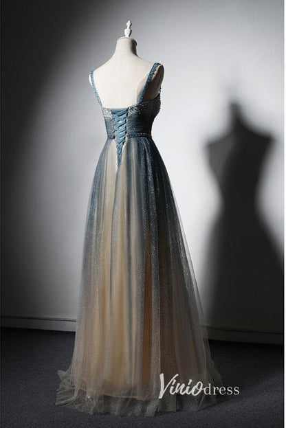 Shimmering Beaded Prom Dresses with Spaghetti Strap AD1020-prom dresses 2025 -Viniodress-As Picture-Custom Size-