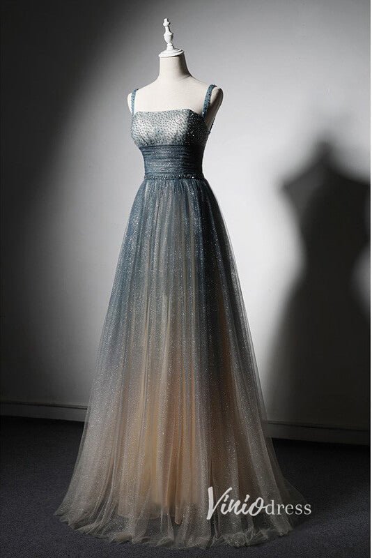 Shimmering Beaded Prom Dresses with Spaghetti Strap AD1020-prom dresses 2025 -Viniodress-As Picture-Custom Size-