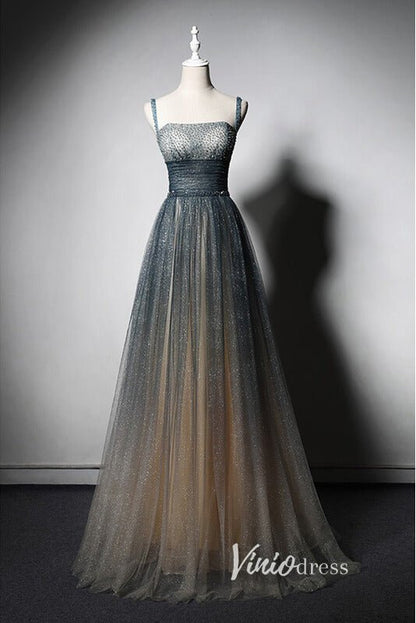 Shimmering Beaded Prom Dresses with Spaghetti Strap AD1020-prom dresses 2025 -Viniodress-As Picture-Custom Size-