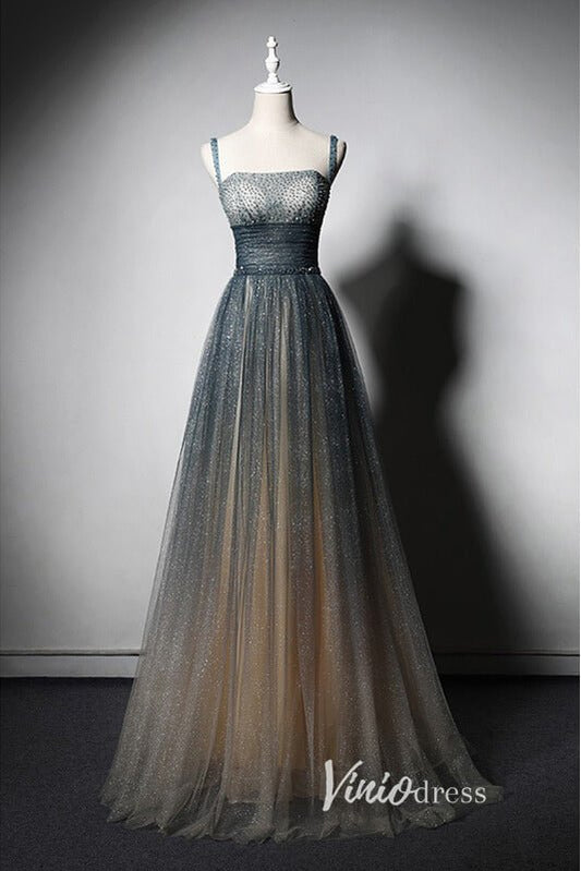 Shimmering Beaded Prom Dresses with Spaghetti Strap AD1020-prom dresses 2025 -Viniodress-As Picture-Custom Size-