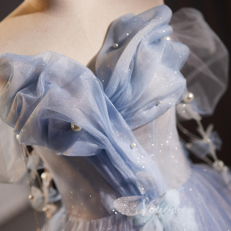 Shimmering Off the Shoulder Prom Dresses Bow-Tie Formal Dress with Pearl AD1051-prom dresses 2025 -Viniodress-Pink-Custom Size-