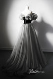 Shimmering Off the Shoulder Prom Dresses Grey Formal Dress AD1031-prom dresses-Viniodress-Viniodress