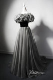 Shimmering Off the Shoulder Prom Dresses Grey Formal Dress AD1031-prom dresses-Viniodress-Viniodress