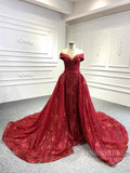 Shimmering Red Prom Dresses Sparkly Firework Dress FD1085 viniodress