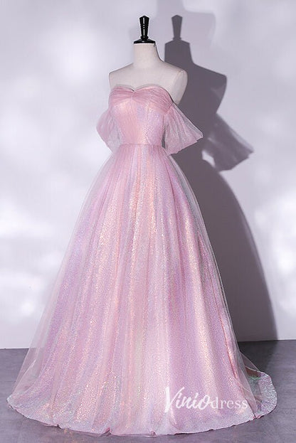 Shimmering Sequin Off the Shoulder Prom Dresses AD1005-prom dresses 2025 -Viniodress-Lavender-Custom Size-