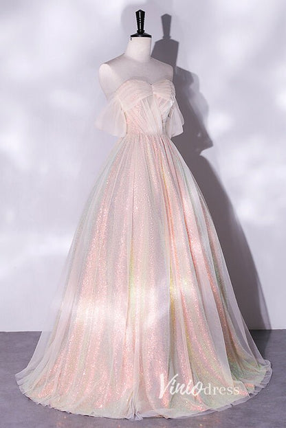 Shimmering Sequin Off the Shoulder Prom Dresses AD1005-prom dresses 2025 -Viniodress-Lavender-Custom Size-