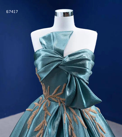 Shiny Princess Ball Gown Prom Dress Teal Blue Formal Dress 67417-Quinceanera Dresses 2025 -Viniodress-Teal-Custom Size-