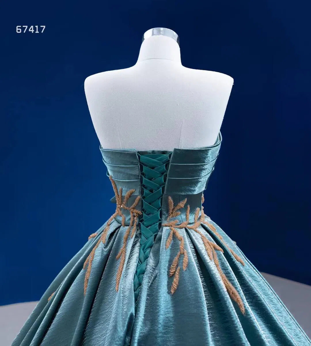 Shiny Princess Ball Gown Prom Dress Teal Blue Formal Dress 67417-Quinceanera Dresses 2025 -Viniodress-Teal-Custom Size-