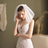 Short Blusher Veil-Accessories-Viniodress-Ivory-Viniodress