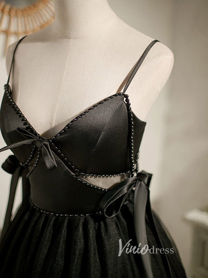 Short Homecoming Dresses A-line Tulle Little Black Dress SD1462-Homecoming Dresses 2025 -VINIODRESS-Ivory-Custom Size-