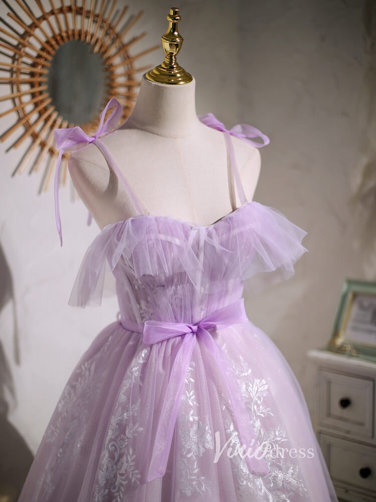 Short Lilac Homecoming Dresses Lavender Dama Dress SD1464-Dresses 2025 -Viniodress-Lilac-Custom Size-