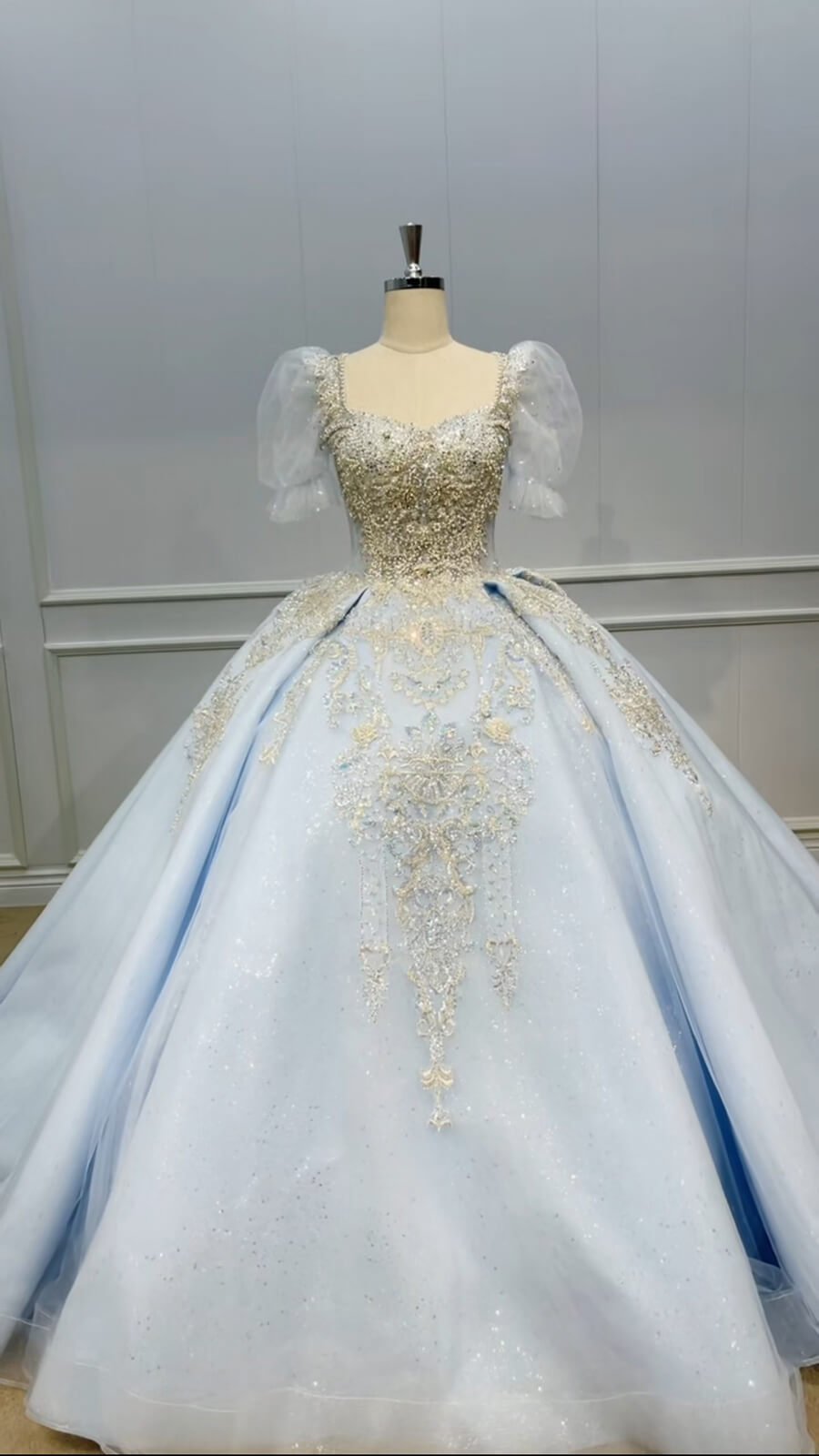 Short Sleeve Sweet 16 Dress Vintage Dubai Wedding Gowns 51002 viniodress-Quinceanera Dresses 2025 -Viniodress-Light Blue-US 2-