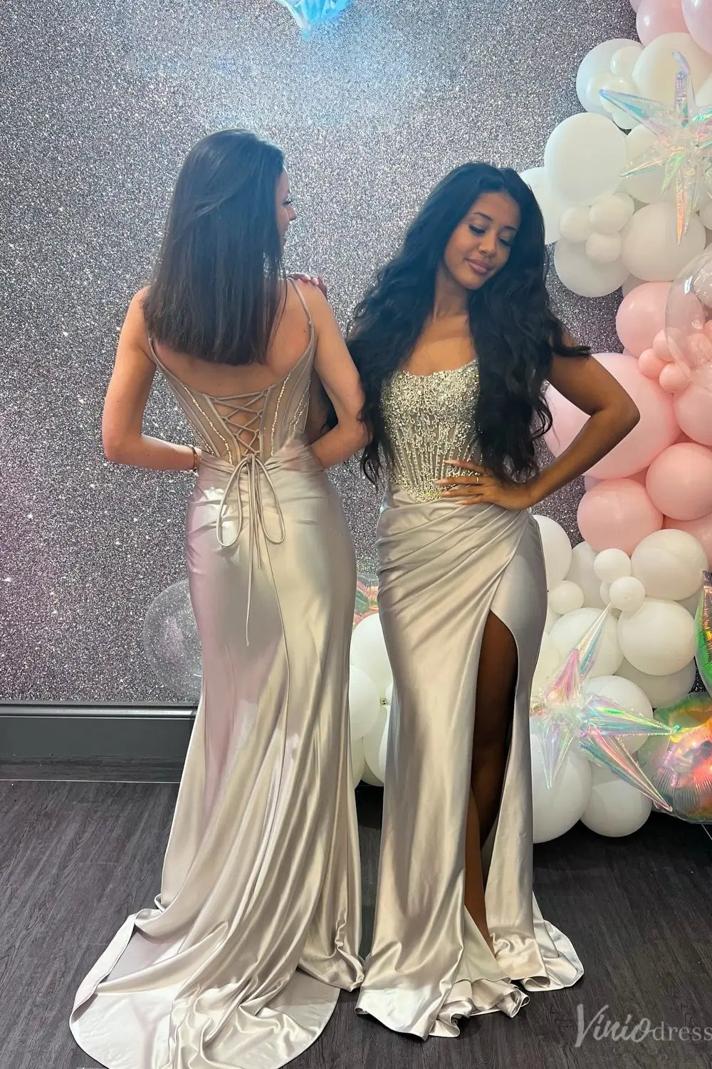 SS231-Prom Dresses 2026-Viniodress-Silver-Custom Size – Add Measurements in Cart-