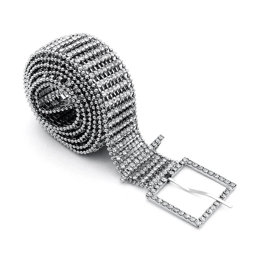 Silver Crystal Belt for Women AC1076-Bridal Jewelry 2025 -Viniodress-Silver-