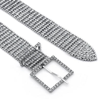 Silver Crystal Belt for Women AC1076-Bridal Jewelry 2025 -Viniodress-Silver-