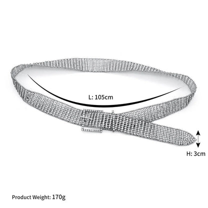 Silver Crystal Belt for Women AC1076-Bridal Jewelry 2025 -Viniodress-Silver-