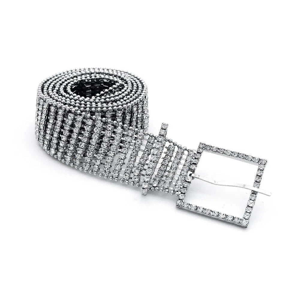 Silver Crystal Belt for Women AC1076-Bridal Jewelry 2025 -Viniodress-Silver-