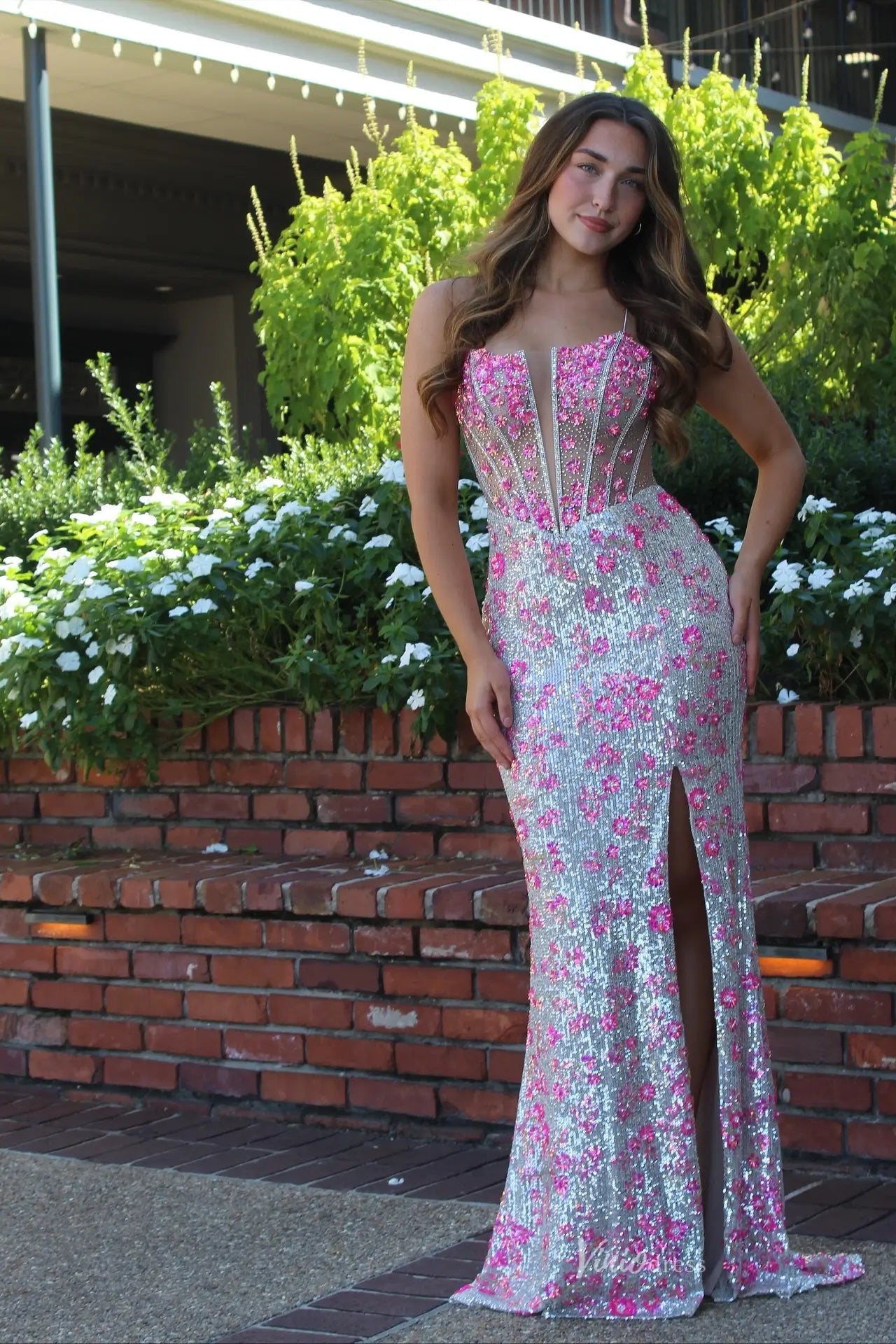 LP014-prom dresses 2026-Viniodress-Pink-Custom Size-