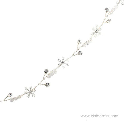 Silver Snow Crystals Headband Viniodress ACC1101-Headpieces 2025 -Viniodress-Silver-