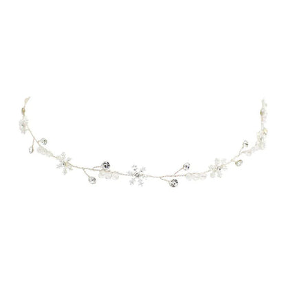 Silver Snow Crystals Headband Viniodress ACC1101-Headpieces 2025 -Viniodress-Silver-