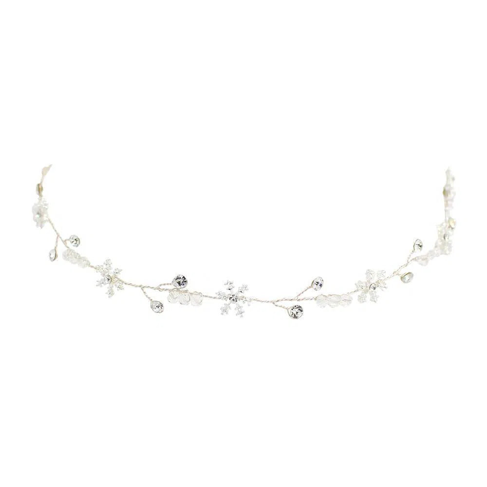 Silver Snow Crystals Headband Viniodress ACC1101-Headpieces-Viniodress-Silver-Viniodress