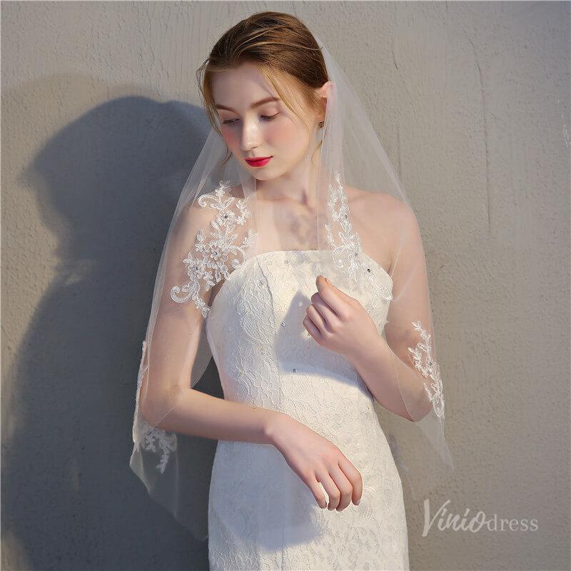 Simple 1 Tier Veil Viniodress TS17151-Bridal Veil 2025 -Viniodress-Ivory-