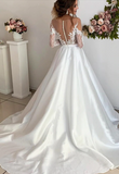 Simple Elegant Long Sleeve Wedding Dresses 2019 VW1275-wedding dresses-Viniodress-Viniodress