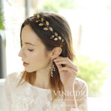 Simple Gold Laurel Leaf Headbands AC1083-Headpieces-Viniodress-Viniodress