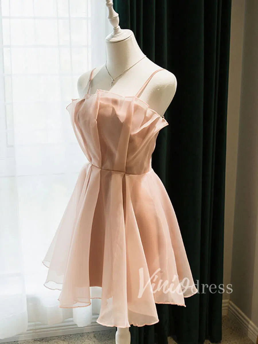 Short Prom Dresses 2025 Cheap Simple Homecoming Dresses Spaghetti Strap SD1058-homecoming dresses-Viniodress-As Picture-Custom Size-Viniodress