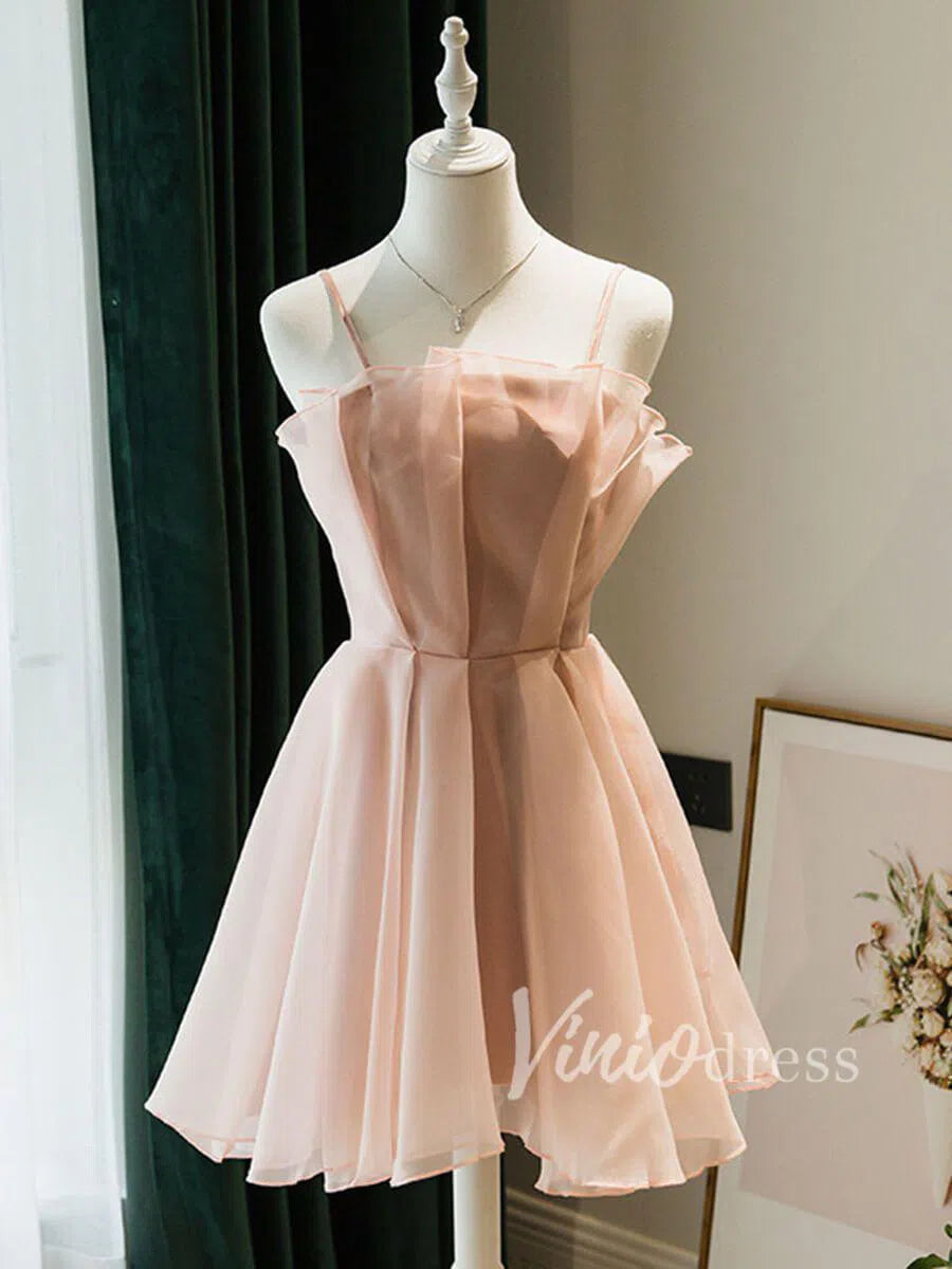 Short Prom Dresses 2025 Cheap Simple Homecoming Dresses Spaghetti Strap SD1058-homecoming dresses-Viniodress-As Picture-Custom Size-Viniodress